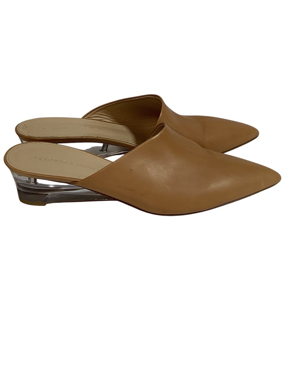 Veronica Beard Ricky Nude Tan Leather Pointed-Toe Mule